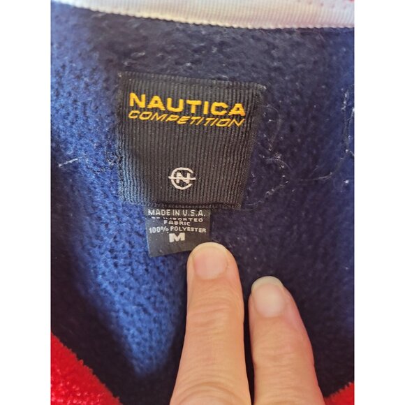 Nautica Competition Navy Fleece Pullover Sweatshirt M - Picture 3 of 6